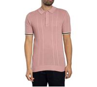 Superdry Polo manches courtes Texture tricotée Homme Rose L