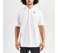 Polo Aarau Robe di Kappa Blanc Unisexe Blanc S