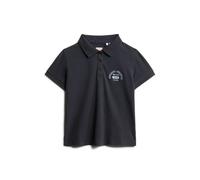 Superdry 90s Fitted Short Sleeve Polo Noir S Femme