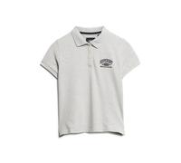 Superdry 90s Fitted Short Sleeve Polo Beige XS Femme