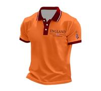 Polo Anti Transpirant Homme - Chemise Homme Classique Manches Courtes Motif Drapeau Britannique Tricot Mélangé Respirant Confortable Décontracté Boutonné Saison Estivale