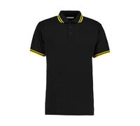 Polo avec col Ã liserÃ© contrastÃ© Kustom Kit Classic Fit Noir S