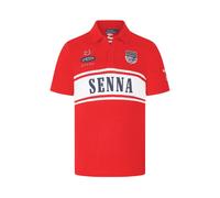 Polo Ayrton Senna Patchwork Homme Rouge