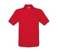 Polo B&C Safran Pocket - red XXL