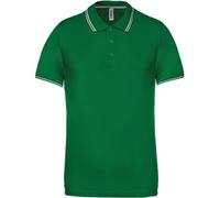 Polo Bandes Contrastées Homme - K250 - Vert - Manches Courtes