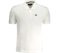Polo blanc élégant à manches courtes pour hommes avec broderie, taille : S Couleur : Bianco