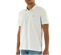 Calvin Klein Polo homme manches courtes Monogram piqué en coton Blanc XXL
