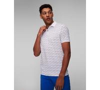Polo Blanc Pour Hommes Footjoy Eu Flag Banner Print 81585-white