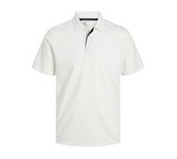 Polo blanc uni à manches courtes avec un col boutonné et une coupe regular 2XL
