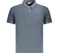 Polo bleu homme à manches courtes en coton durable avec logo, taille : XL Couleur : Blu
