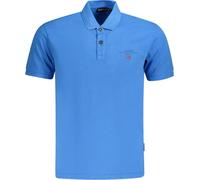 Polo bleu pour hommes à manches courtes - Regular Fit avec broderie & impression, taille : S Couleur : Blu