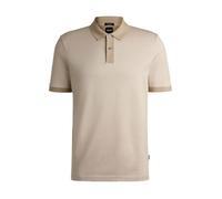 Polo Boss Beige en coton mercerisé à micro motif H-PARLAY432 - Élégance et raffinement au quotidien M