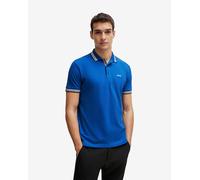 BOSS Hommes Paddy Polo en piqué de Coton avec col et Poignets rayés, NEW-Bleu moyen420, XXL