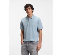 Hugo Boss Polo en piqué de coton Prime 50507813 logo imprimé manches courtes bleu clair L