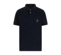 Polo brodé délavé à poches Guess Bleu M