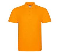 Polo classique à manches courtes pour homme - Style décontracté - Idéal pour le jardinage et la construction - Cadeau de Noël ou d'anniversaire pour tout maçon, électricien, Orange, L