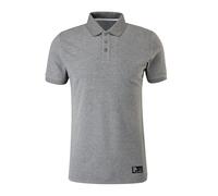 Polo classique en coton piquÃ© doux Ã Ã©cusson QS Gris S