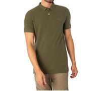 Polo classique en piqué pour homme - Superdry - Thrift Olive Marl - Col polo - Manches courtes - Regular S