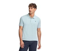 Polo Club Polo Bleu Ciel en piqué avec Patte à Trois Boutons et Logo brodé Contrastant Homme