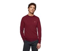 Polo Club Pull Basique à col Ras du Cou Bordeaux à Logo brodé Homme