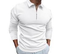 Polo Confortable Chemise Anti Transpiration Haut Durable Lavage sans Deformation pour Rencontres Entre Amis Bureau Sortie Professionnelle White M (m)