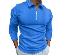Polo Confortable Chemise Anti Transpiration Haut Durable Lavage sans Deformation pour Rencontres Entre Amis Bureau Sortie Professionnelle Royal Blue M (m)