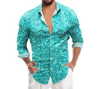 Polo Coton Homme Manches Longues Polo Bucheron Imprimée Originale Haut Safari Noël Tunique des Jungle Père Véritable Volant Complet Papa Eclair Vrai Americain Écriture