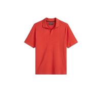 Polo coton mÃ©langÃ© Ã du lin col campagnard Marc O'Polo Rouge M