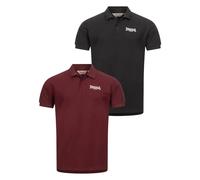 Polo coupe classique Lonsdale Lingholme (x2) Noir M