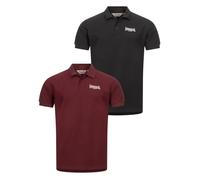 Polo coupe classique Lonsdale Lingholme (x2) Noir 2XL