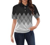 Polo d'affaires décontracté pour femme, grande taille, coupe ample, confortable, robe d'été tendance, chemisier de travail élégant, léger, tunique pour femme, coupe classique, col Henry, T-shirts