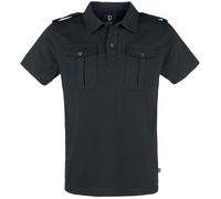 Polo de Brandit - Chemise Polo Manches Courtes Jon - S à 4XL - pour Homme - noir S