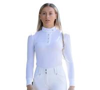 Polo de concours en lycra femme Premier Equine Rossini Blanc 42