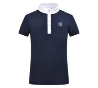 Polo de concours fille Imperial Riding Basic Bleu 10 ans