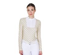 Polo de concours manches longues femme Equestro Blanc XL