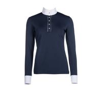 Polo de concours manches longues femme HKM Emilia Bleu XS