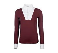 Polo de concours manches longues femme HKM Virginia Rouge 2XS