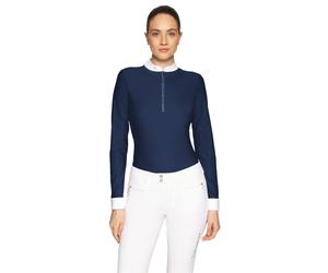 Polo de concours manches longues femme Samshield Lou Bleu M