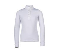 Polo de concours manches longues fille HKM Kids Emilia Blanc 12 ans