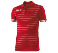 Polo de football homme manches courtes - Macron Jungle - Rouge - Respirant XXS
