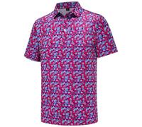Polo de golf à manches courtes pour homme - Technologie Dry Fit avec évacuation de l'humidité - Polos de golf drôles pour homme, Couleur 4, Taille M