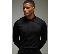 Polo de golf à manches longues - MAN Active homme - noir - 2XL, noir