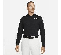 Nike Dri-Fit Victory Solid Mens Long Sleeve Black/White XL Chemise polo