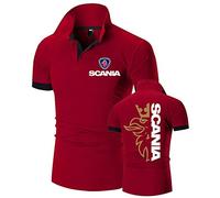 Polo De Golf pour Hommes T-Shirt pour Scania Imprimer Revers Polos Jersey Manches Courtes T-Shirts Décontractés T-Shirt D'été Sports Teen Tops-G||3XL