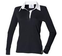 Polo de rugby Front Row, manches longues, 100% coton, coupe féminine, (RW479)