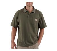 Polo de travail avec poche pour hommes Carhartt K570 - Coupe originale, S, vert mousse, 1
