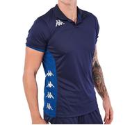 Polo d'entraînement Kappa Deggiano pour enfant - Bleu marine/bleu - Manches courtes S