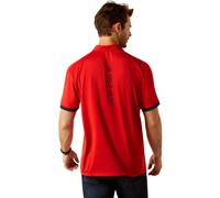 Polo d'équitation 1/4 zip Ariat Bandera Rouge L
