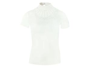 Polo d'équitation de concours femme Equithème London Blanc 2XS