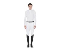 Polo d'équitation de concours manches longues Equestro Blanc XS
